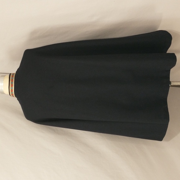 Vintage Wool Cape Navy Blue w Red Lining Nurse w Trim Cover Quality moth damage - Picture 4 of 16